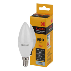 Лампа светодиодная Kodak B35-11W-840 E14 свеча нейтральный белый свет 11 Вт