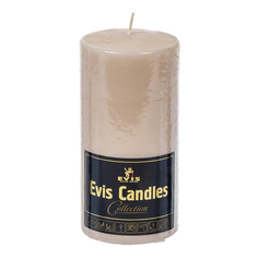 Свеча декоративная цилиндрическая Evis 6 х 12 см крем-брюле