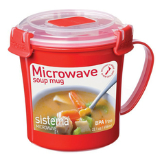 Контейнер для супа Sistema Microwave Soup Mug с крышкой пластик 656 мл в ассортименте