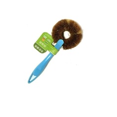 Круглая щетка для мытья посуды с жесткой щетиной Boiler Bowl Brush 1 шт голубая No Brand