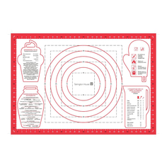 Коврик кулинарный для раскатки теста Tarrington House 65x45 см бело-красный