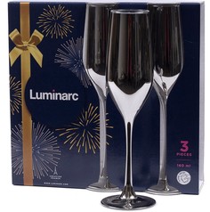 Бокалы для шампанского Luminarc Celeste Shiny Graphite 160 мл 3 шт