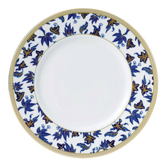 Тарелка акцентная Wedgwood Гибискус 23 см сине-белая