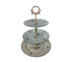 Этажерка Thun 1794 Констанция Гуси фарфоровая белая 36 см