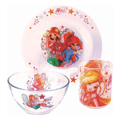 Набор посуды Winx club 3 предмета No Brand