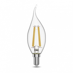 Лампа светодиодная Gauss Basic Filament Е14 3,8 Вт 2400 К свеча на ветру прозрачная