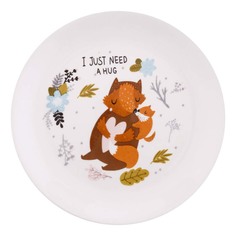 Тарелка десертная Homeclub Animals 20 см белая в ассортименте (рисунок по наличию)