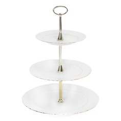 Этажерка Cmielow Rococo фарфор белая 24 x 34 см