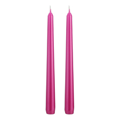 Свеча Bertek Metallic стержни конические розовый 2,1х25 см, 2 шт