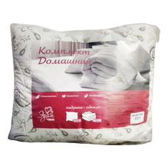 Комплект Эдем одеяло 140x205 см подушка 50x70 см полиэфир белый Edem