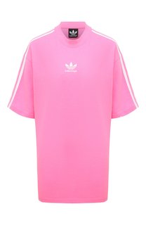 Хлопковая футболка Balenciaga x adidas Balenciaga