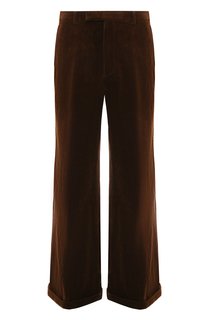 Брюки из хлопка и льна Gucci