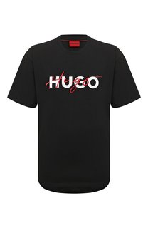 Хлопковая футболка HUGO