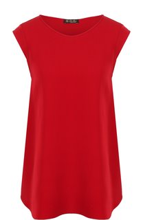 Однотонный шелковый топ свободного кроя Loro Piana