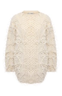 Шерстяной свитер с отделкой перьями Valentino