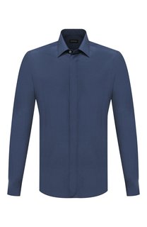 Сорочка из шелка и хлопка Ermenegildo Zegna