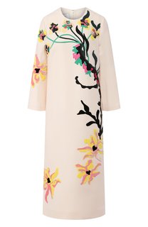 Платье из шерсти и шелка Valentino