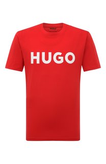 Хлопковая футболка HUGO