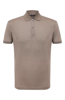 Поло изо льна и хлопка Kiton