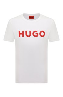 Хлопковая футболка HUGO