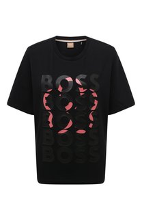 Хлопковая футболка BOSS