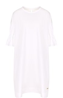 Хлопковое платье свободного коя с укороченным рукавом Yohji Yamamoto