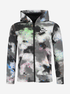 Толстовка для мальчиков Nike Club Fleece Aop, Черный