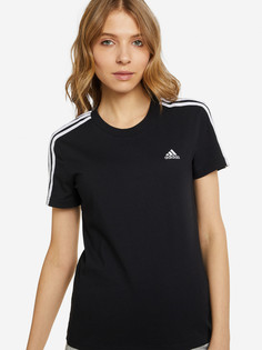 Футболка женская adidas Loungewear Essentials Slim 3-Stripes, Черный