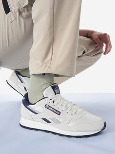 Кроссовки мужские Reebok Classic Leather, Бежевый