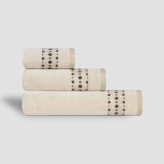 Полотенце Togas Эмеральд экрю с коричневым 40х60 см