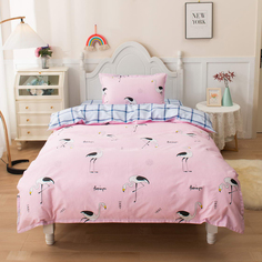 Постельный комплект Sofi De Marko flamingo розовый Полуторный