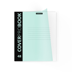 Тетрадь общая ученическая с пластиковой обложкой на скобе Erich Krause CoverProBook Pastel мятный в клетку А5+ 48 листов