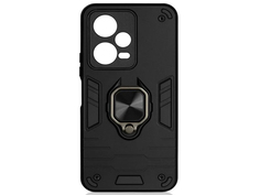 Чехол DF для Xiaomi Redmi Note 12 Pro Plus 5G с магнитом и кольцом Black xiArmor-04