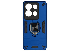 Чехол DF для Infinix Note 30 Pro 4G с магнитом и кольцом Dark Blue inArmor-11
