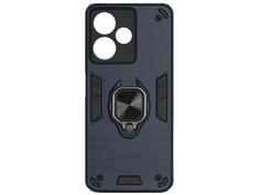 Чехол DF для Infinix Hot 30 Play с магнитом и кольцом Dark Blue inArmor-12