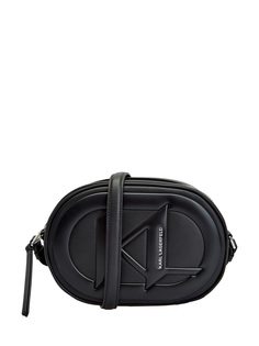 Кожаная сумка K/Monogram с регулируемым плечевым ремнем Karl Lagerfeld