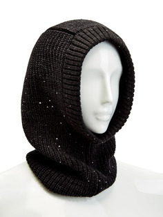 Вязаный капор из шерсти с мерцающими пайетками Lorena Antoniazzi