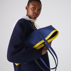 Женская двусторонняя холщовая большая сумка Lacoste Anna