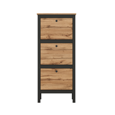 Тумба для обуви Loft SFB3B/50, дуб вотан/черный Black Red White