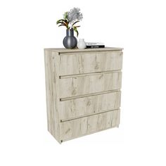 Комод 4 ящика Норд №2 800.4 (дуб крафт серый) Форес