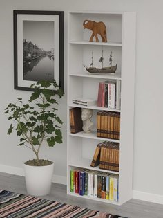 Стеллаж Basic, 600x240x1812, белый Ластра