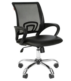 Кресло VT_EChair-304 TPU кожзам черн/сетка черн, хром No Brand