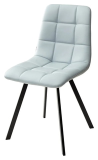 Стул CHILLI SQUARE HK017-35 серо-голубой, PU эко-кожа/ черный каркас Ru-stol M City