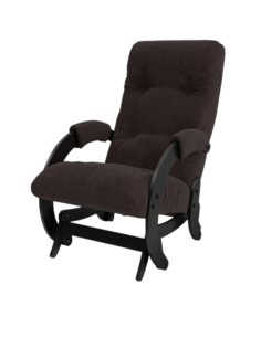 Кресло- качалка для отдыха GLAIDER модель 68 Verona wenge Шоколадный велюр, венге