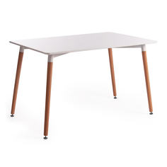 Стол TetChair JOHN (T1001) МДФ/дерево, 80 х 120 х 75 см, белый/натуральный