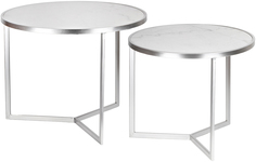 Столики журнальные, набор 2 предмета 60х60х46, 50х50х41см Glasar 54-259/2 ГЛАСАР
