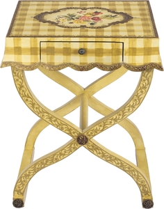 Столик с ящиком Glasar 35-094, желтый ГЛАСАР
