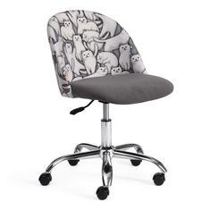 Кресло компьютерное Tetchair MELODY, ткань/флок, серый