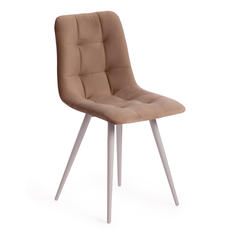 Стул TetChair CHILLY (mod. 7095-1) ткань, металл, бежевый/белый