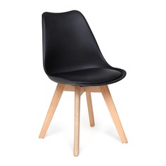 Стул TetChair TULIP (mod. 73) дерево/пластик/ПУ, черный